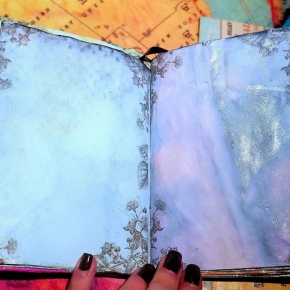 Magical Spell Book Mini Grimoire Handmade Book Journal Rainbow Pages Chunky Book - Picture 7 of 13